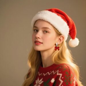 Gold Bow Earrings for Women, Long Tassel Chain Drop Earrings Style 4